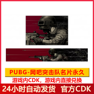 PUBG网吧突击队静态名牌CDK