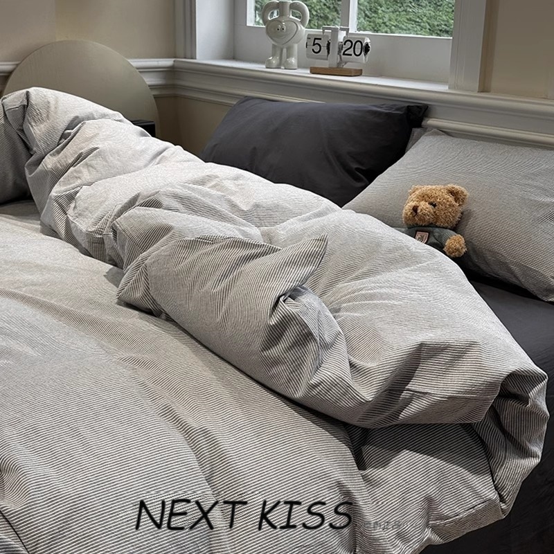 条纹格子床上四件套宿舍三件套潮
