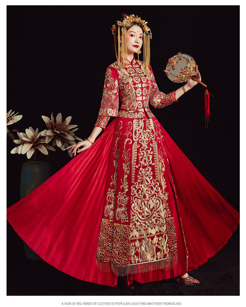 结婚唐装女新娘中式价格 结婚唐装女新娘中式图片 星期三