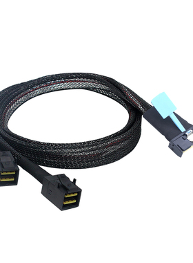 PCIE Gen5 MCIO 8X 8i转2个MINI SAS HD SFF-8643服务器转接线