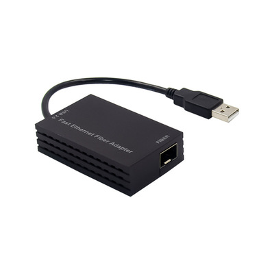 USB2.0 快速以太网光纤适配器 AX88772C USB A 转单光口SFP光纤LC