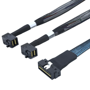 PCIE Slimline LP Low profile SFF-8654 8I转2个90度SFF-8643