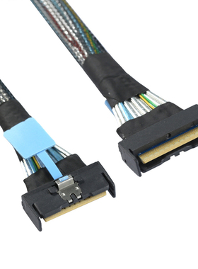 Slimline SAS MCIO SFF-8654 8I 74P 转MCIO 8X PCIE GEN5连接线