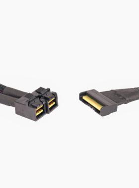 PCIE Gen5 MCIO 8i 8X转2个HD SFF-8643 MINI SAS服务器转接线