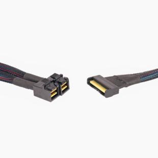 PCIE Gen5 MCIO 8i 8X转2个HD SFF-8643 MINI SAS服务器转接线