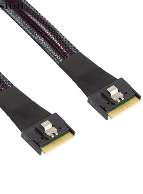 服务器背板连接线SlimSAS 8i 24G数据线SFF8654转接PCIE4.0阵列卡