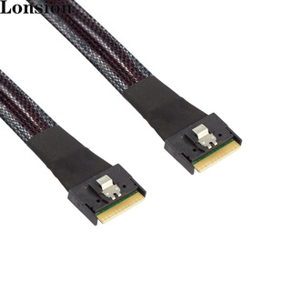 服务器背板连接线SlimSAS 8i 24G数据线SFF8654转接PCIE4.0阵列卡