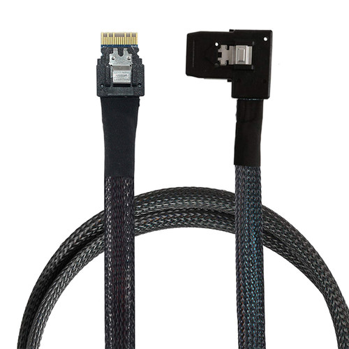 SFF-8654转SFF-8087左弯连接线