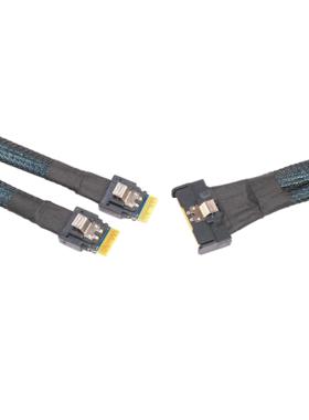 Gen5 MCIO 8X Slimline SAS 8i转2个SFF-8654 4i服务器数据高速线