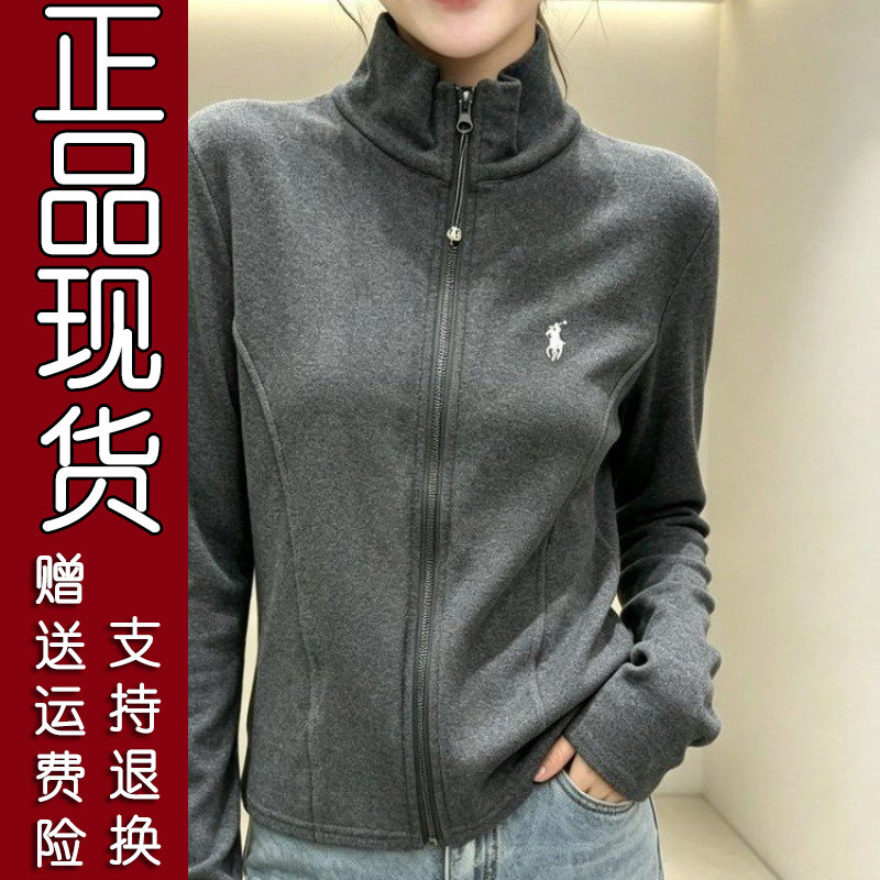 秋冬简约刺绣高领双面绒短外套