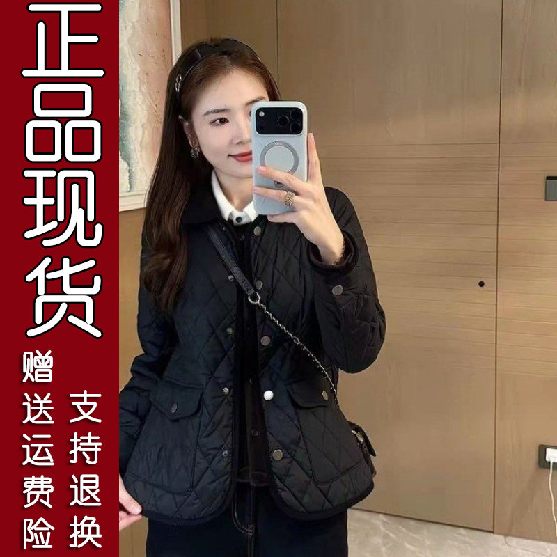 小香风轻薄收腰短棉服