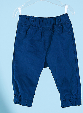 宝宝裤子6.25H69982春秋新款松紧腰男女儿童透气亲肤灯芯绒哈伦裤