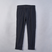 显瘦直筒小脚九分裤 日单弹力棉黑色休闲裤 女217H77846春中腰修身