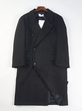 高定重磅潮流男士双排扣中长款风衣H85743春秋冬复古气质经典大衣