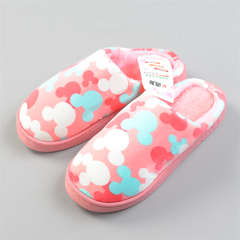 精品卡通加绒棉拖鞋男女11.4L82556秋冬加厚保暖毛窝窝静音地板拖