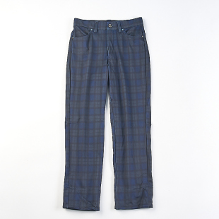 自然腰显瘦通勤直筒长裤 524日单复古格子磨绒休闲裤 女82086春秋季