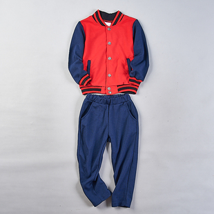 套装 330男女童装 长裤 棒球服 运动休闲两件套H79821幼儿园学生长袖