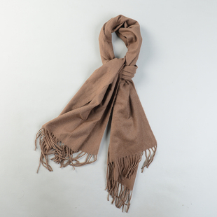 精品流苏长方形围巾女12.30L85344软糯细腻春秋冬简约百搭长披肩