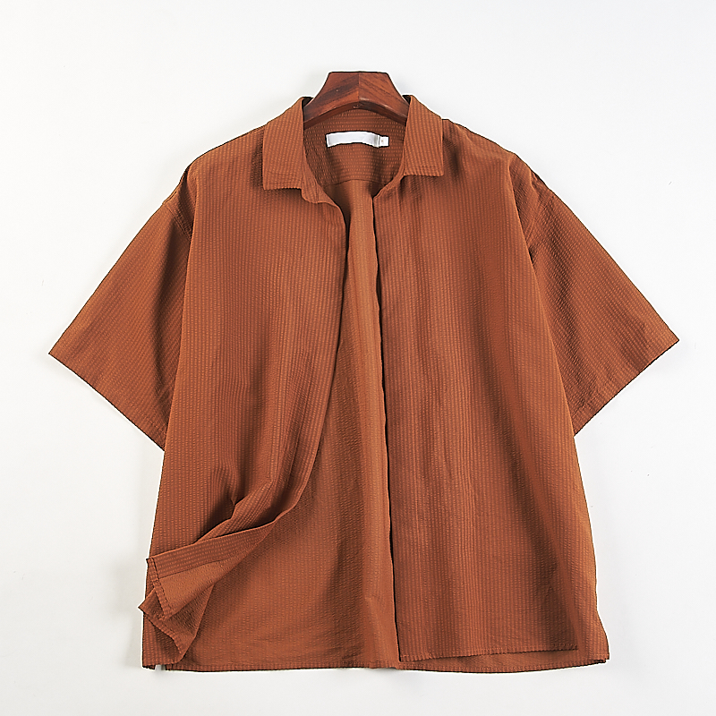 夏季宽松百搭纯色简约上衣衬衣