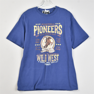 上衣 T恤男女83322夏秋情侣印花宽松5分半袖 美式 重磅全棉潮牌短袖