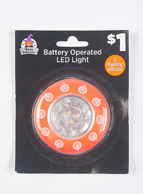 511万圣节日主题小夜灯76467电池款非磁吸感应带闪光电池LED小灯