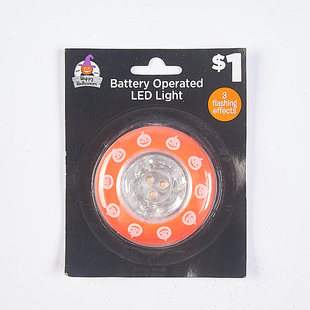 511万圣节日主题小夜灯76467电池款非磁吸感应带闪光电池LED小灯