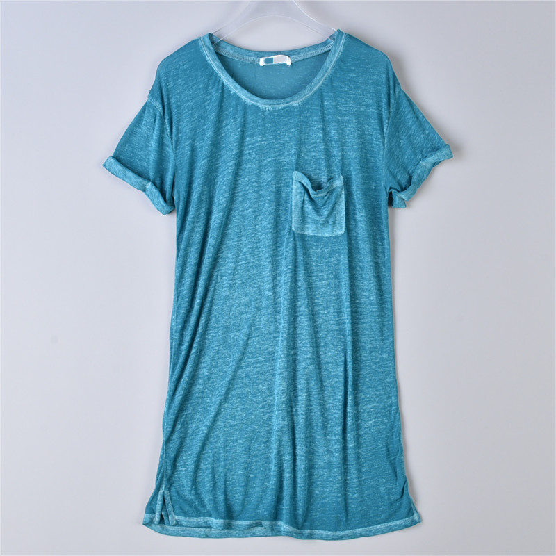 夏季清凉薄款雪花染短袖T恤衫女