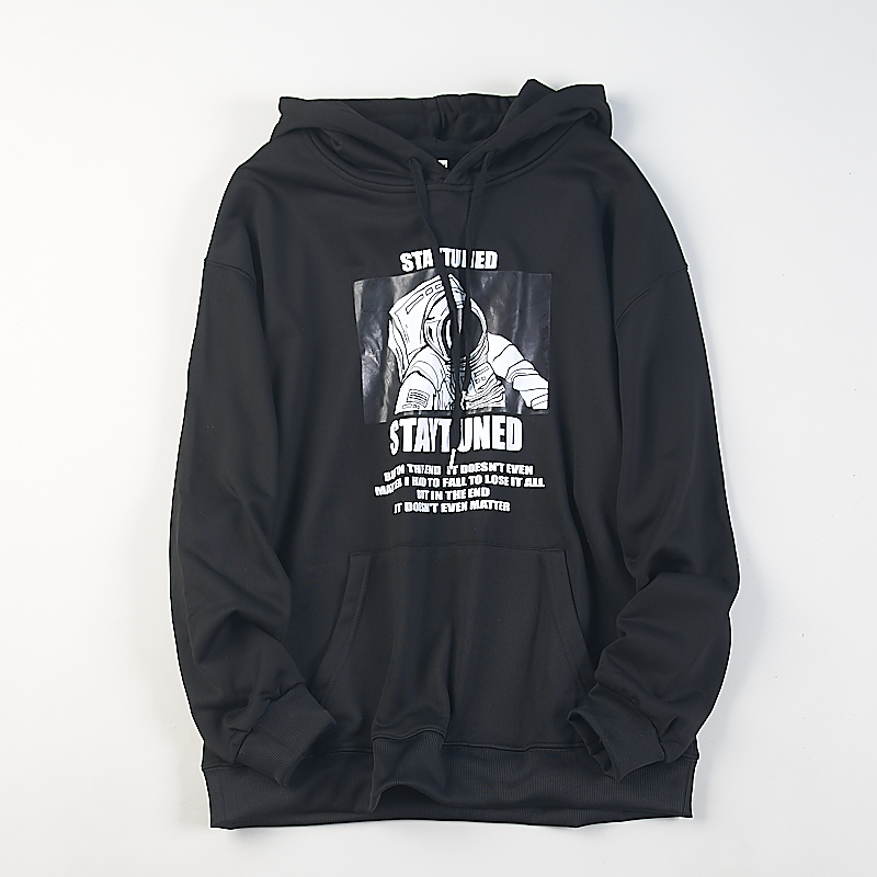 922休闲连帽套头卫衣男女73911春秋太空印花情侣中性宽松长袖外套