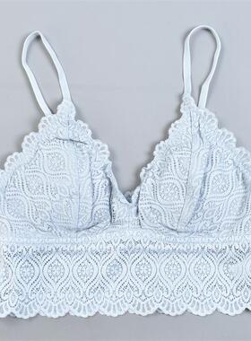 高品质收腰无钢圈蕾丝文胸218L81732性感V型小胸显大吊带背心胸罩