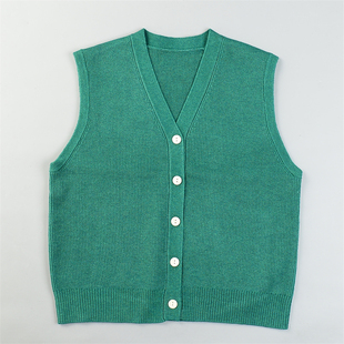 毛衣 背心马甲男女12.30L85452百搭直筒型春秋冬无袖 韩版 针织开衫