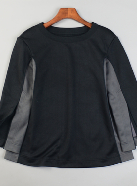 日单潮牌拼接赫本风长袖T恤女11.18L84530内搭外穿春夏秋休闲上衣