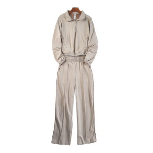 高货外贸休闲运动套装女H84842秋冬半开领卫衣外套阔腿长裤两件套