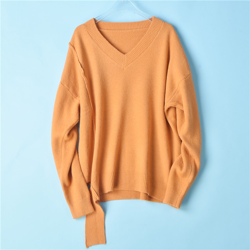 春秋冬季宽松坠感文艺针织衫毛衣