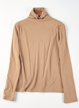 极简风超柔高领长袖打底衫T恤女H84124秋冬修身百搭纯色内搭上装