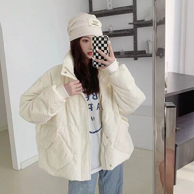 宽松羽绒服女生面包服白鸭绒外套