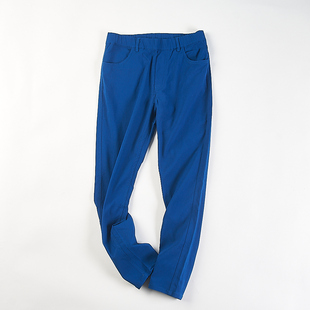 女装 通勤百搭长裤 直筒休闲裤 纯色松紧腰修身 H84416春秋季 日单大码