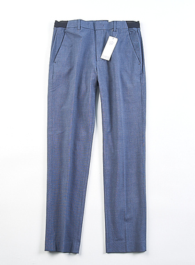 出口韩国纯色休闲长裤女2.11H81608春秋松紧中腰复古显瘦直筒西裤