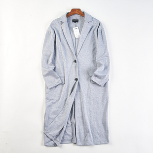 外套 风衣女12.30H84646春秋宽松单排扣长袖 日单复古西装 领中长款