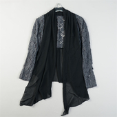 叠穿镂空防晒小衫 女L85801春夏季 外套 披肩开衫 柔美蕾丝刺绣拼接款