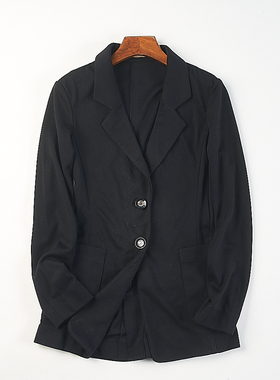 日单纯色修身百搭西装外套女H84457春秋通勤OL单排扣休闲西装上衣