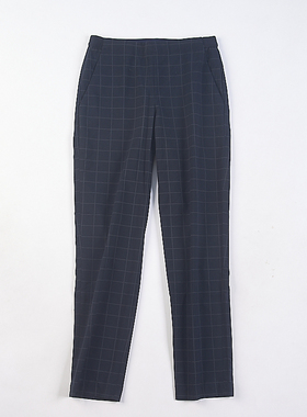 韩版OL通勤休闲裤女1028H74633春秋自然腰微弹宽松哈伦九分直筒裤