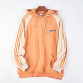 713拼接撞色条纹连帽衫 卫衣男女76490宽松运动休闲春秋长袖 外套潮