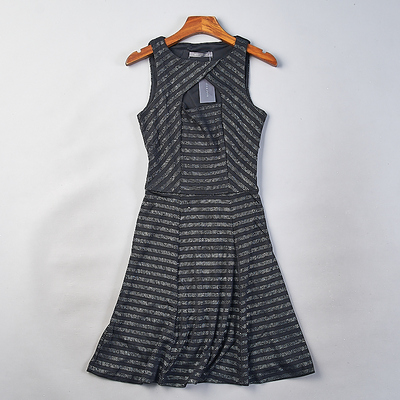 夏季复古收腰修身高端无袖中长裙