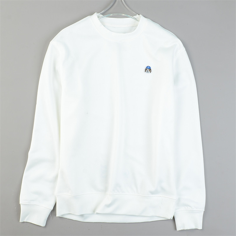 外贸精品纯棉小刺绣圆领卫衣男女L84875朝气学生范春秋季宽松上衣