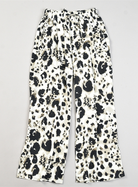 欧美女士晕染雪纺阔腿裤L83210宽松显瘦遮肉修腿型夏季清凉长裤裙