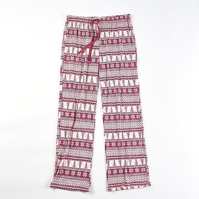 春秋季松紧腰直筒柔软舒适睡裤