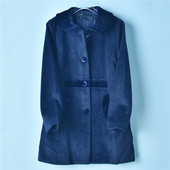 外套 女中长款 1026品质韩版 毛呢大衣72150娃娃领蝴蝶结秋冬儿童装