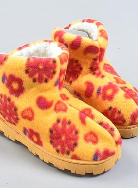 522男女儿童印花羊羔绒短靴81721防滑百搭秋冬加厚加绒保暖童鞋子