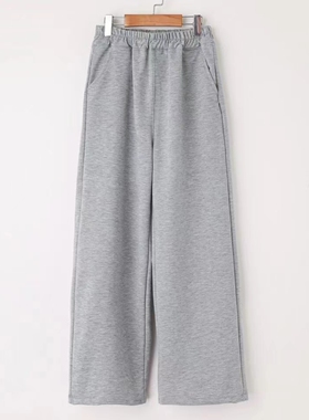 外贸女童纯棉毛圈宽松直筒裤6.17S74276韩版时尚女孩休闲阔腿长裤