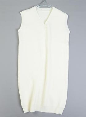 优雅文艺针织连衣裙11.19L80919显瘦直筒款秋冬季叠穿无袖长裙子